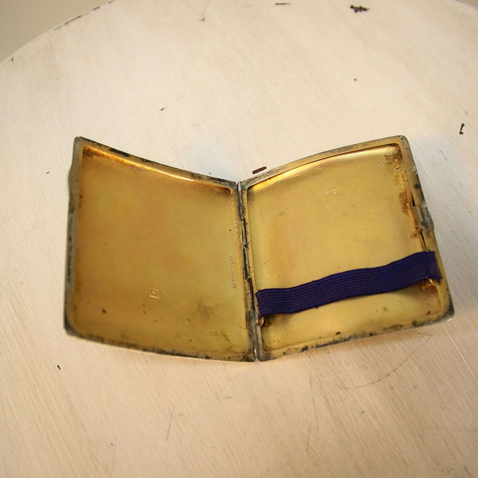 Silver Edwardian Edward VII Cigarette Case Engraved Fc To Tt In 1907 photo furniture