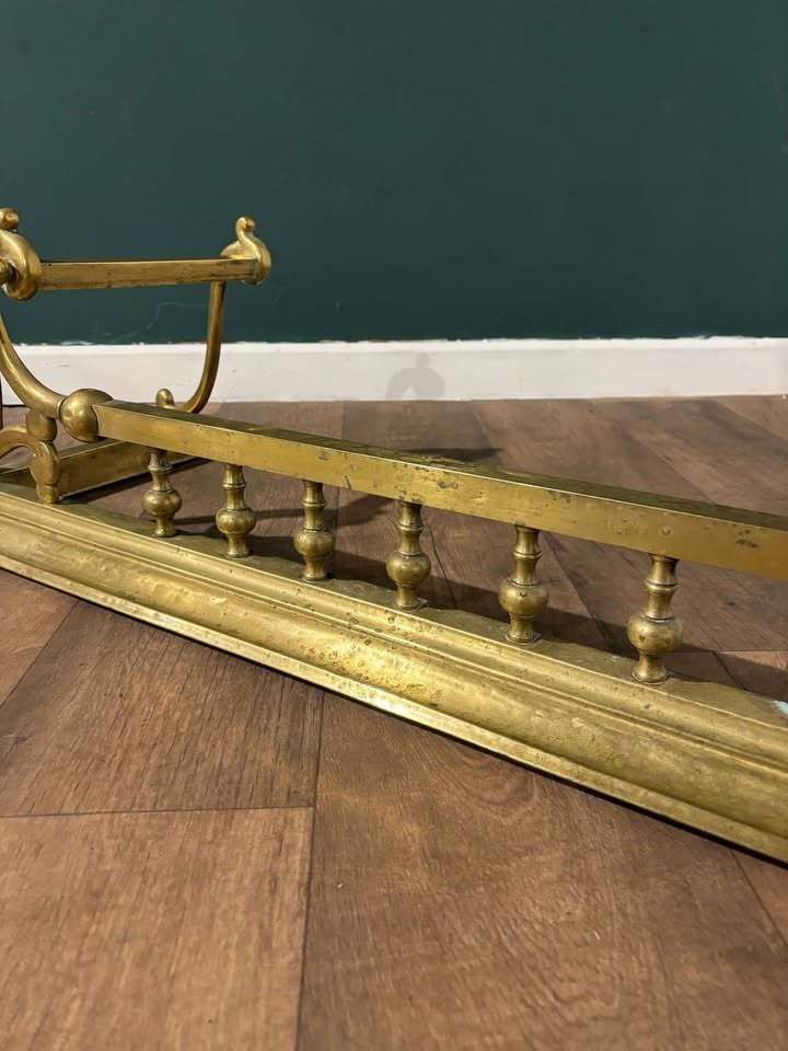 Ornate Victorian Brass Fender photo furniture