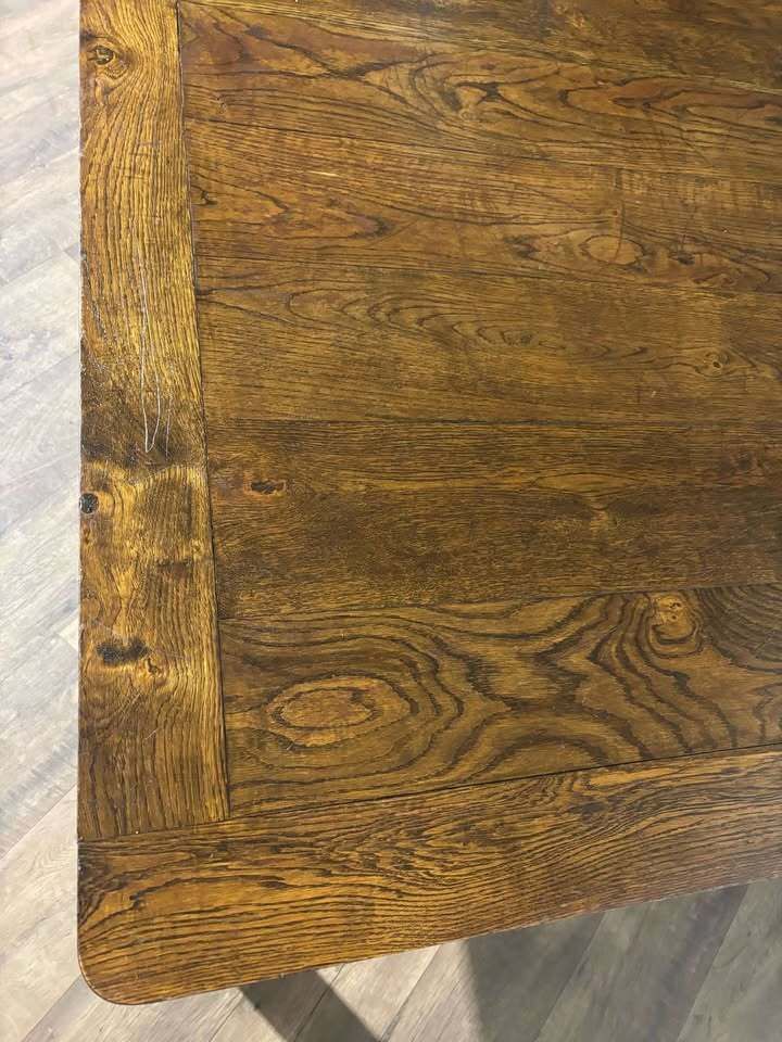 Large Vintage Oak Dining Table photo vintage