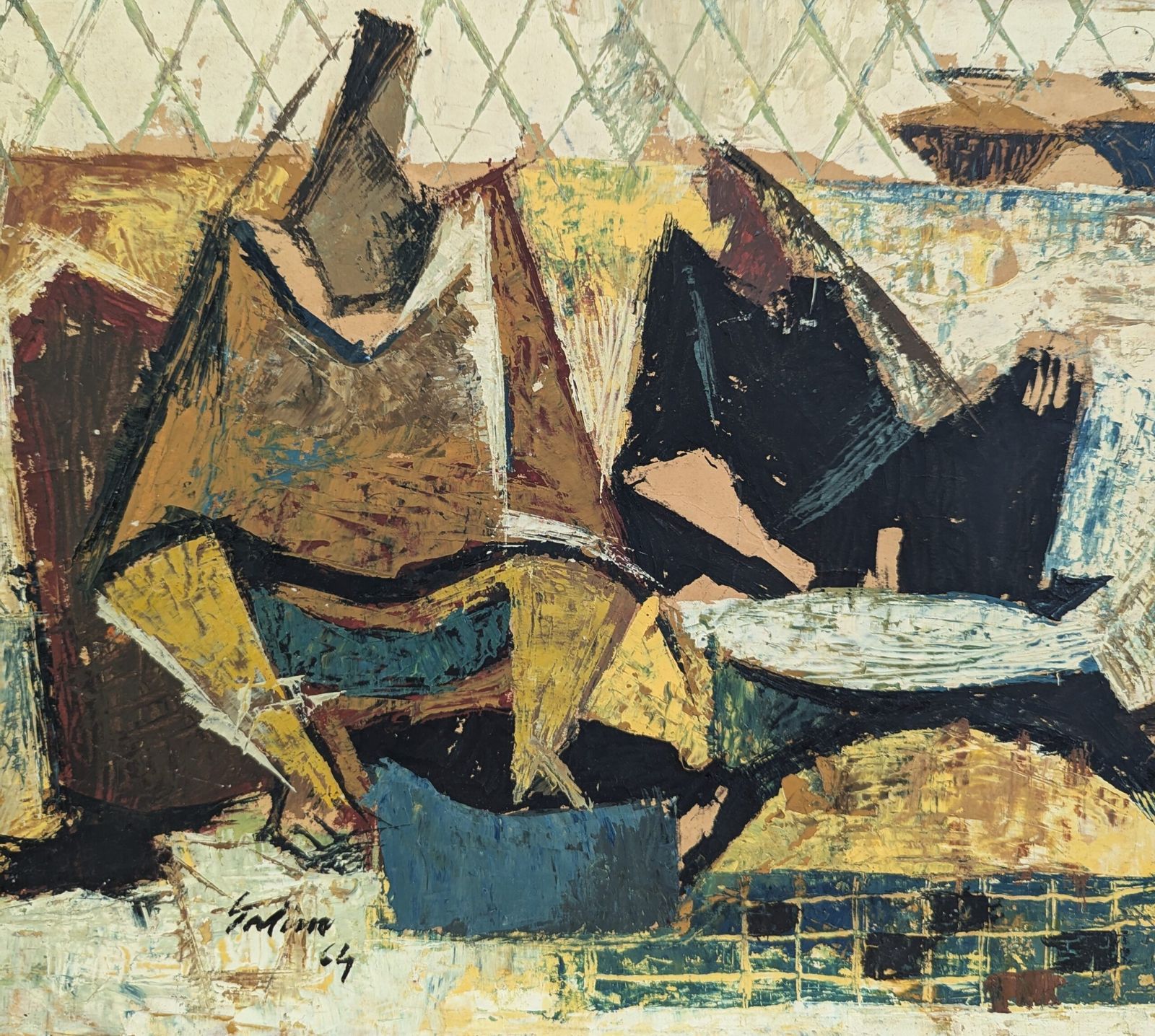 photo furniture Geometric Gathering Oil Painting
