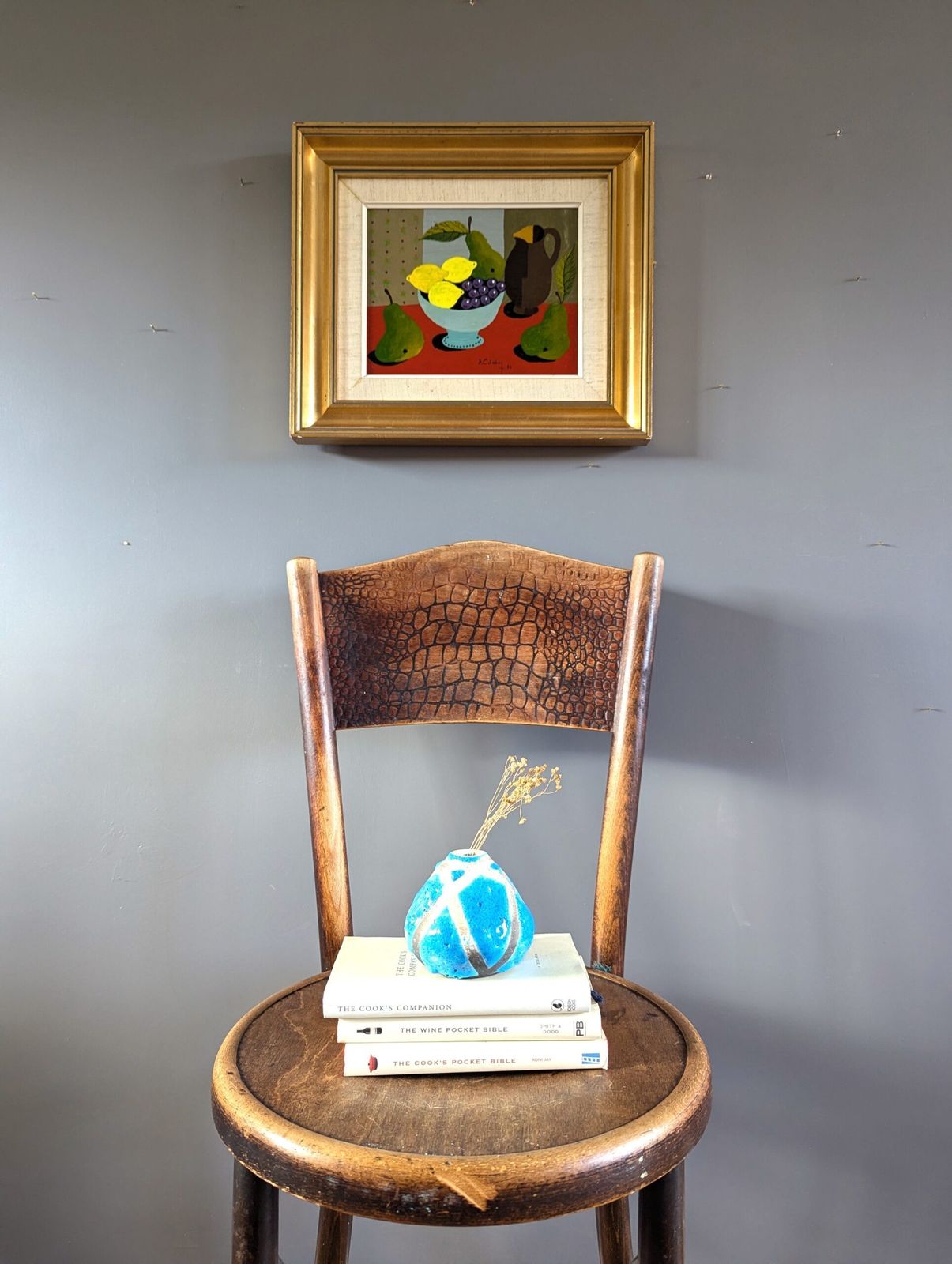 Lemon & Pears Oil Painting, 1980s photo for sale