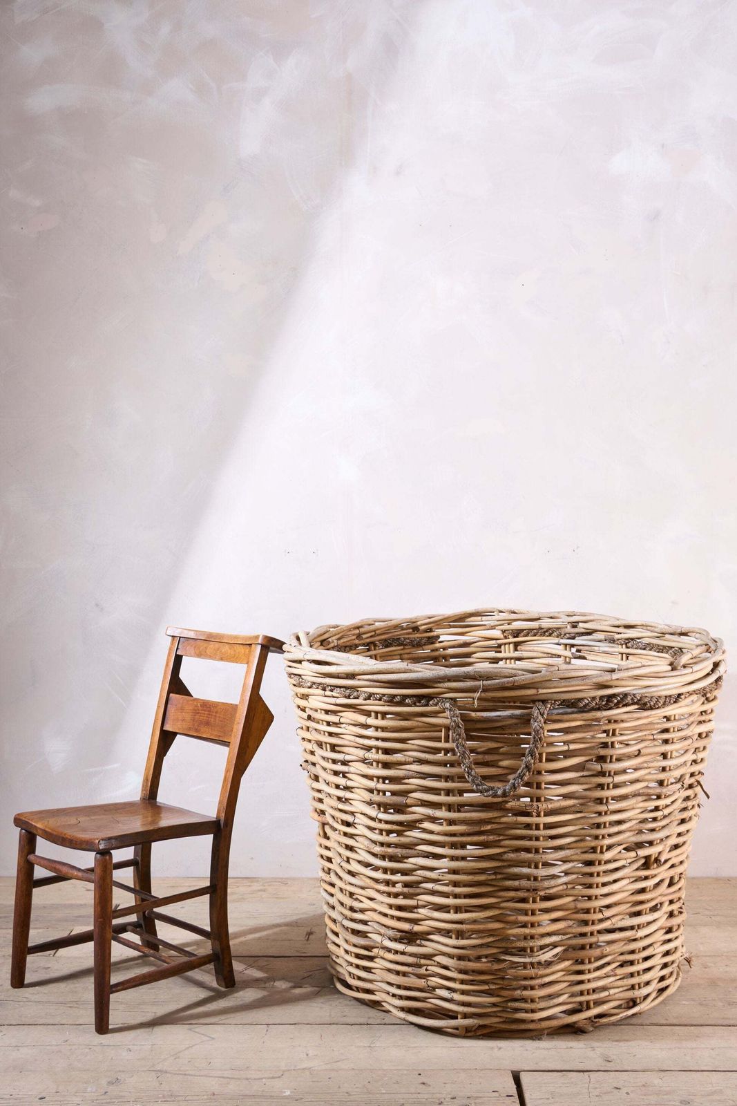 Huge Early 20th Century Wicker Mill Basket photo furniture