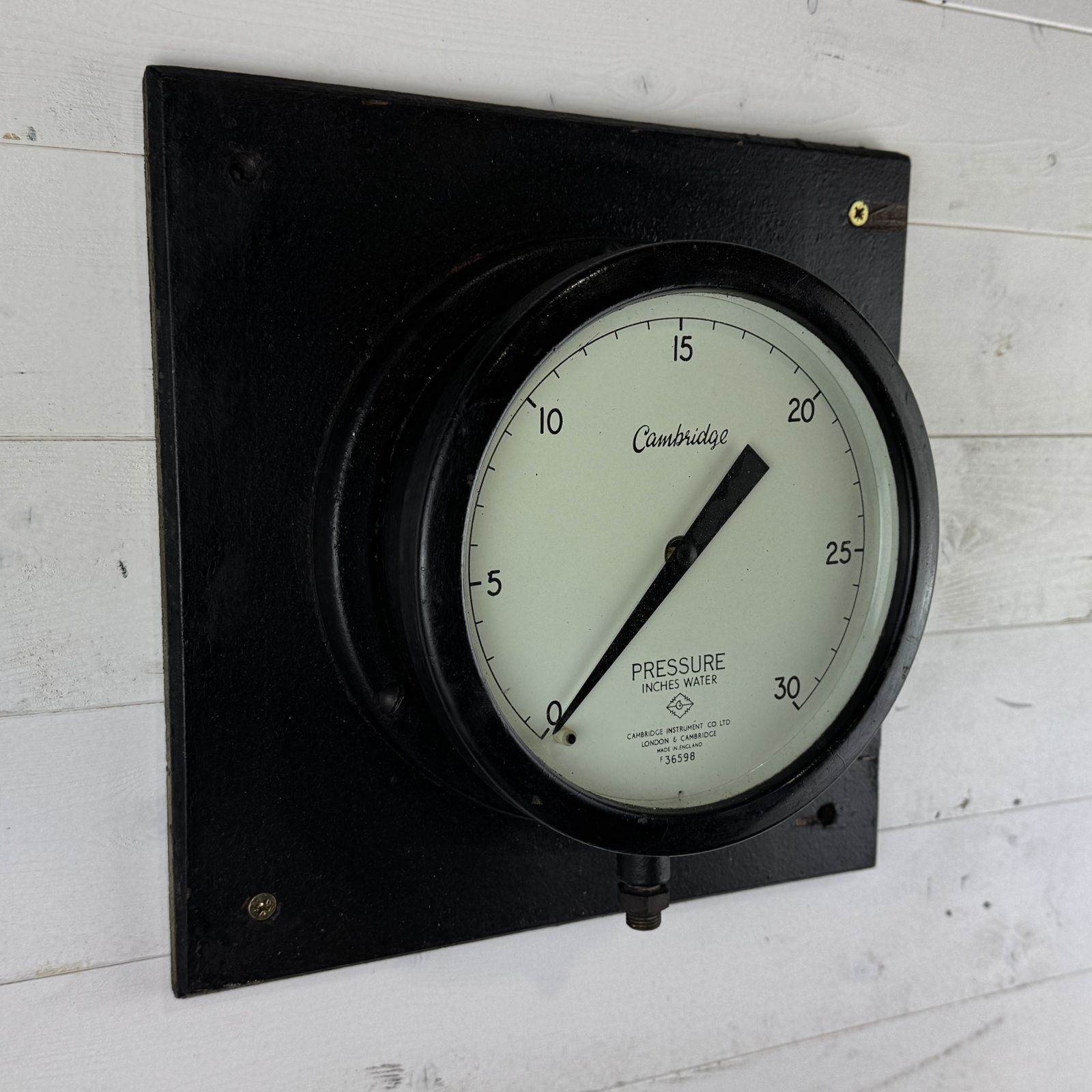 Vintage Industrial Cambridge Water Pressure Gauge photo Home Decor