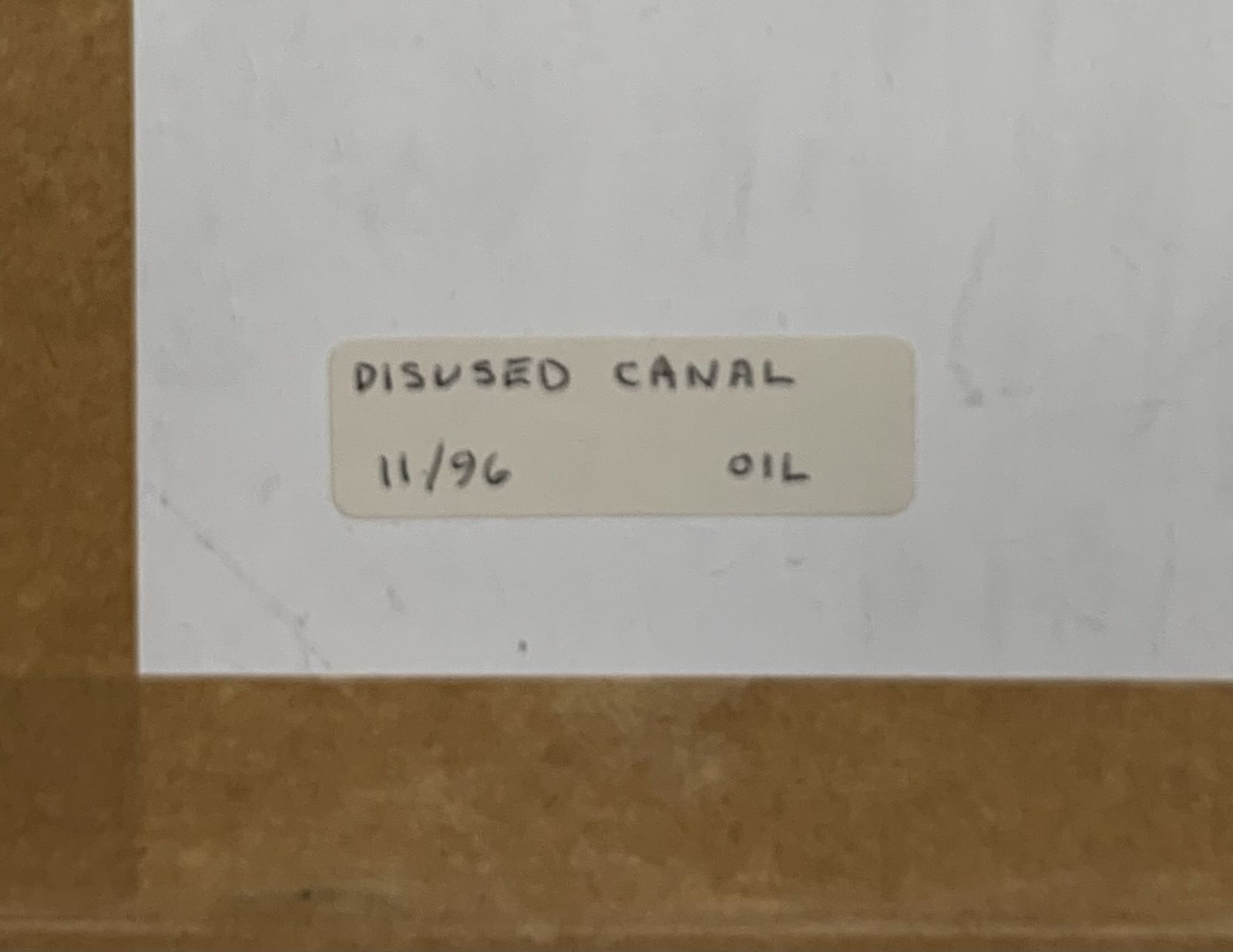 20thc Oil On Paper Of Disused Canal By Clifford E. Dinning 1996 photo vinterior