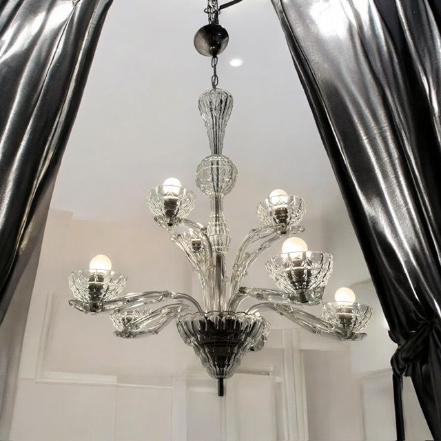 Art Deco Murano Glass Barovier Chandelier 1940’s photo furniture
