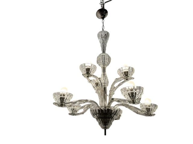 photo furniture Art Deco Murano Glass Barovier Chandelier 1940’s