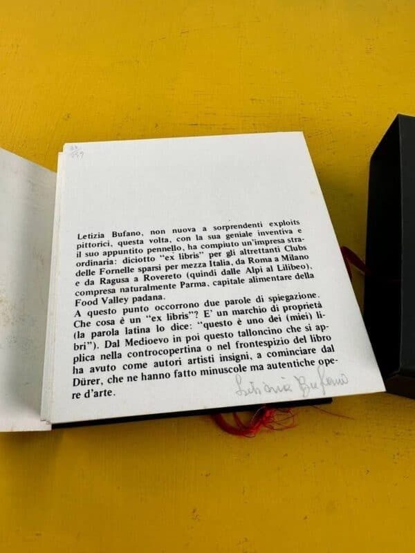 Book Box The Plate For Friendship In The World, Letizia Bufano Dossier Art