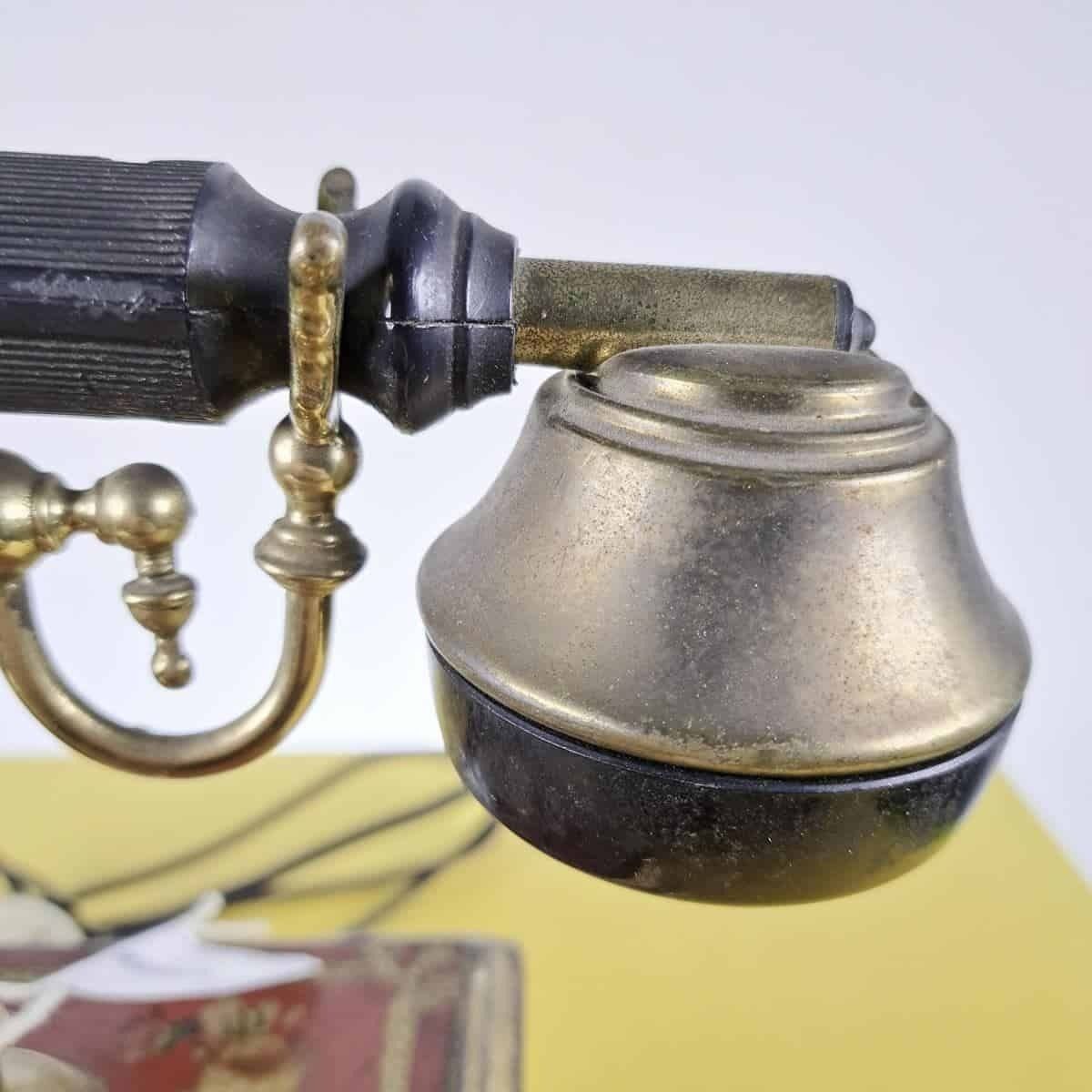 Vintage Telephone In Wood And Metal Hand Painted photo 154.0