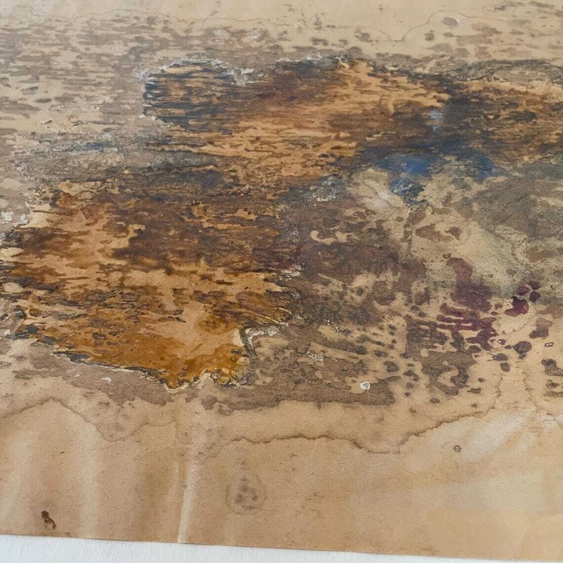 Antique Abstract Art Hand Painted Torso Body Picture Paper Vintage Framed Wood  Original Art Work Rectangle Landscape Paper Old Lady photo buy
