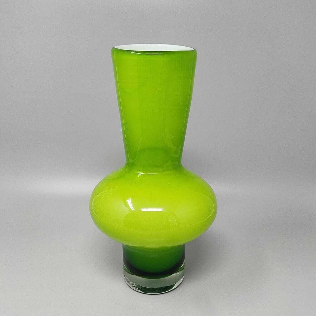 1970s Gorgeous Green Vase By Ind. Vetraria Valdarnese. Made In Italy photo furniture