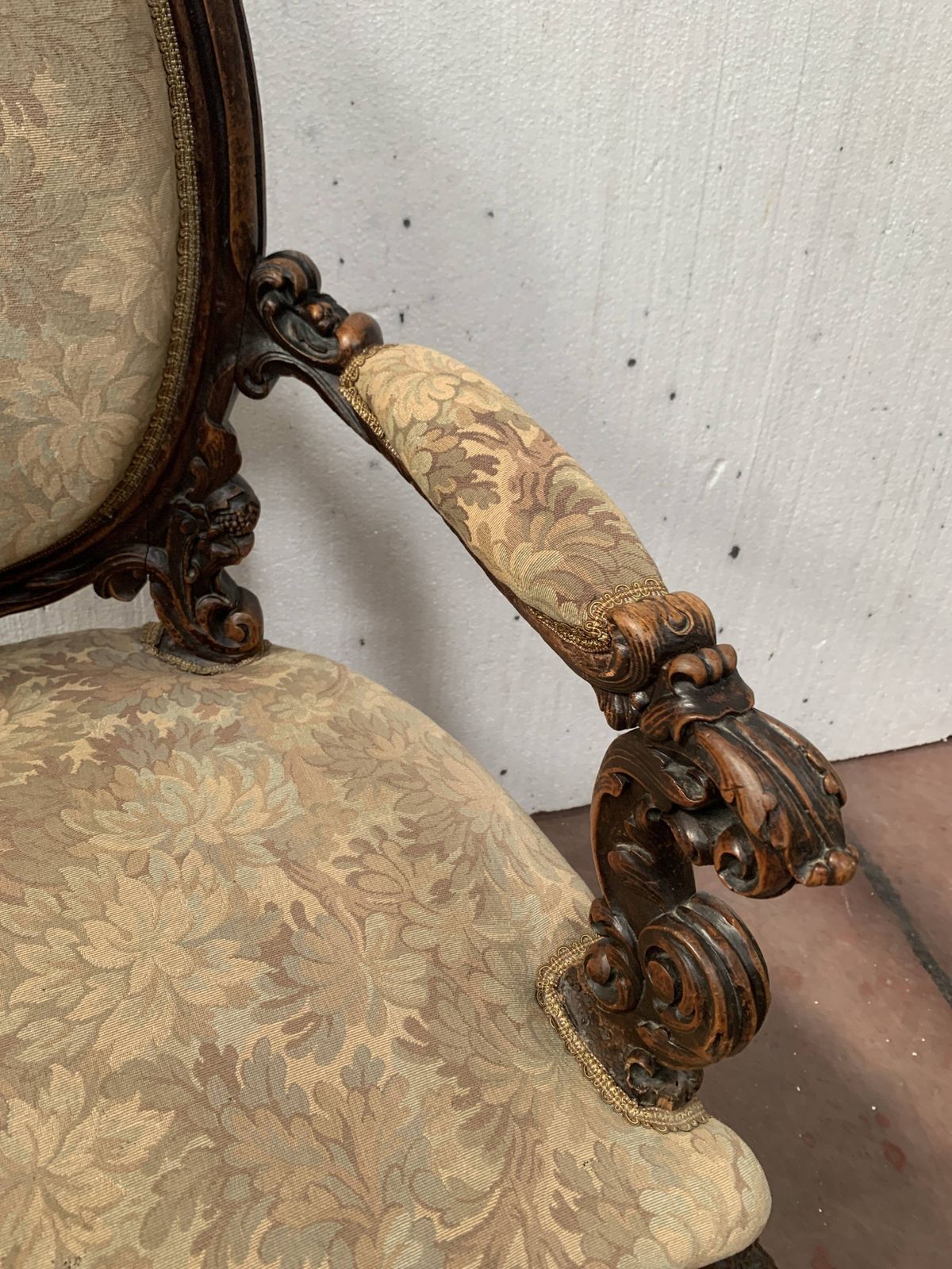 Richly Carved Napoleon III Ceremonial Armchair photo buy