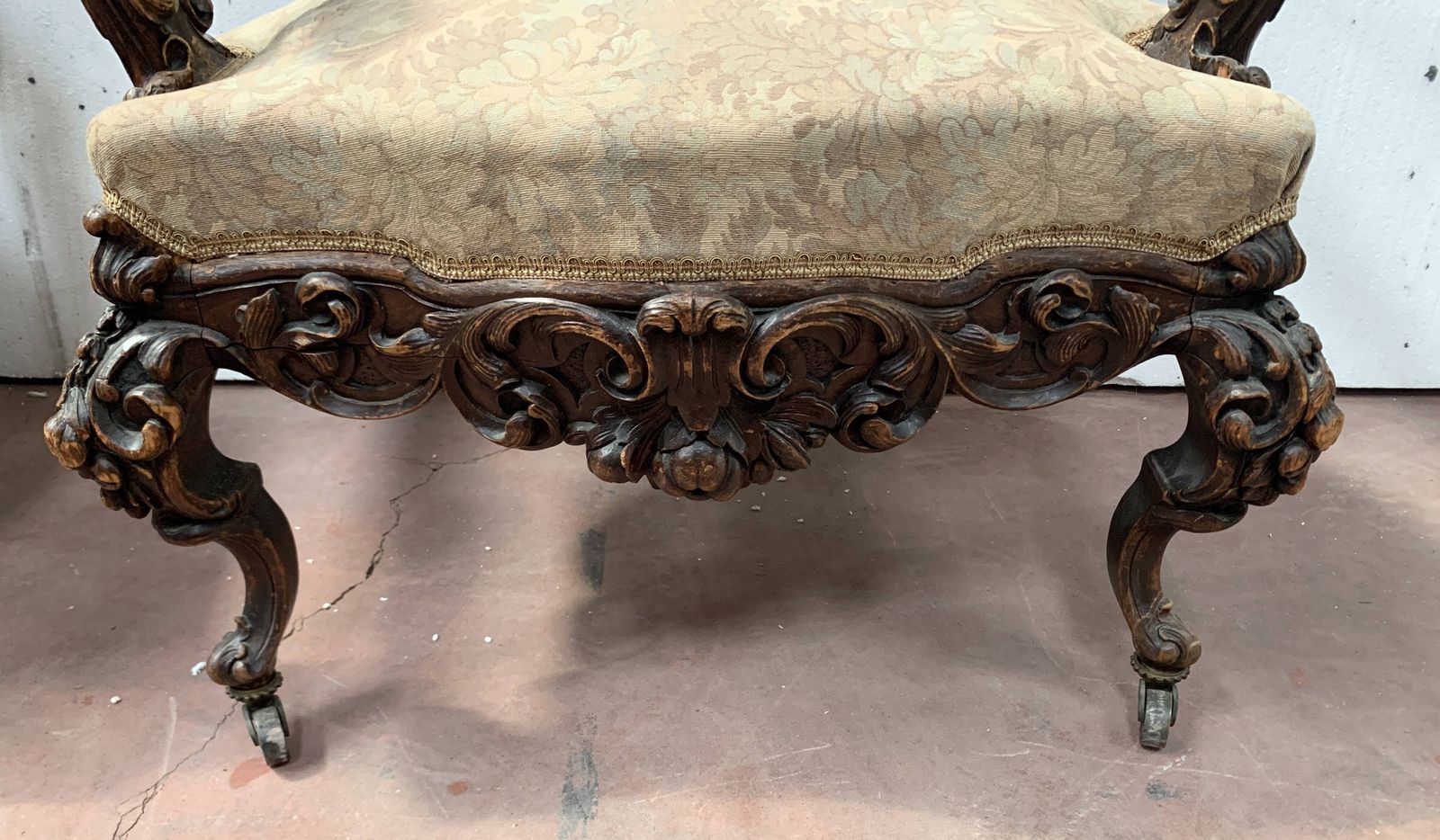640.13 Richly Carved Napoleon III Ceremonial Armchair photo