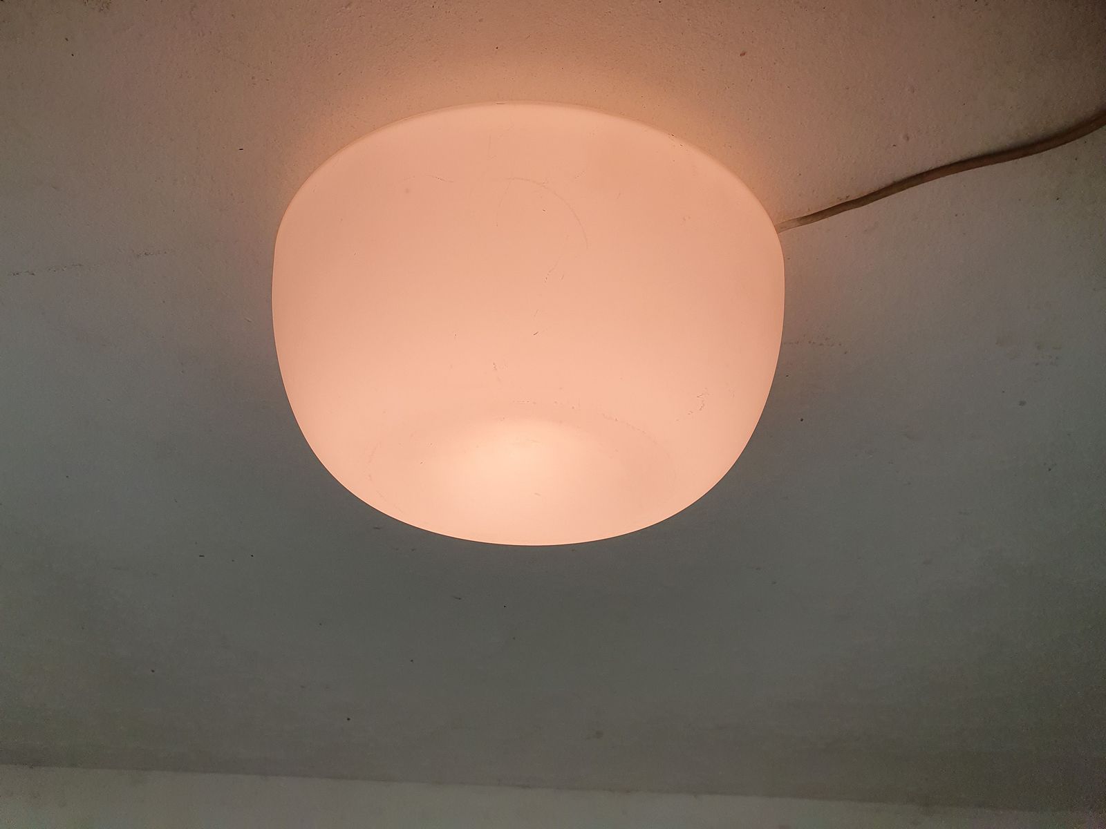 Milk Glass Ceiling Or Wall Light By Glasshutte Limburg, Germany 1970's photo 161.0