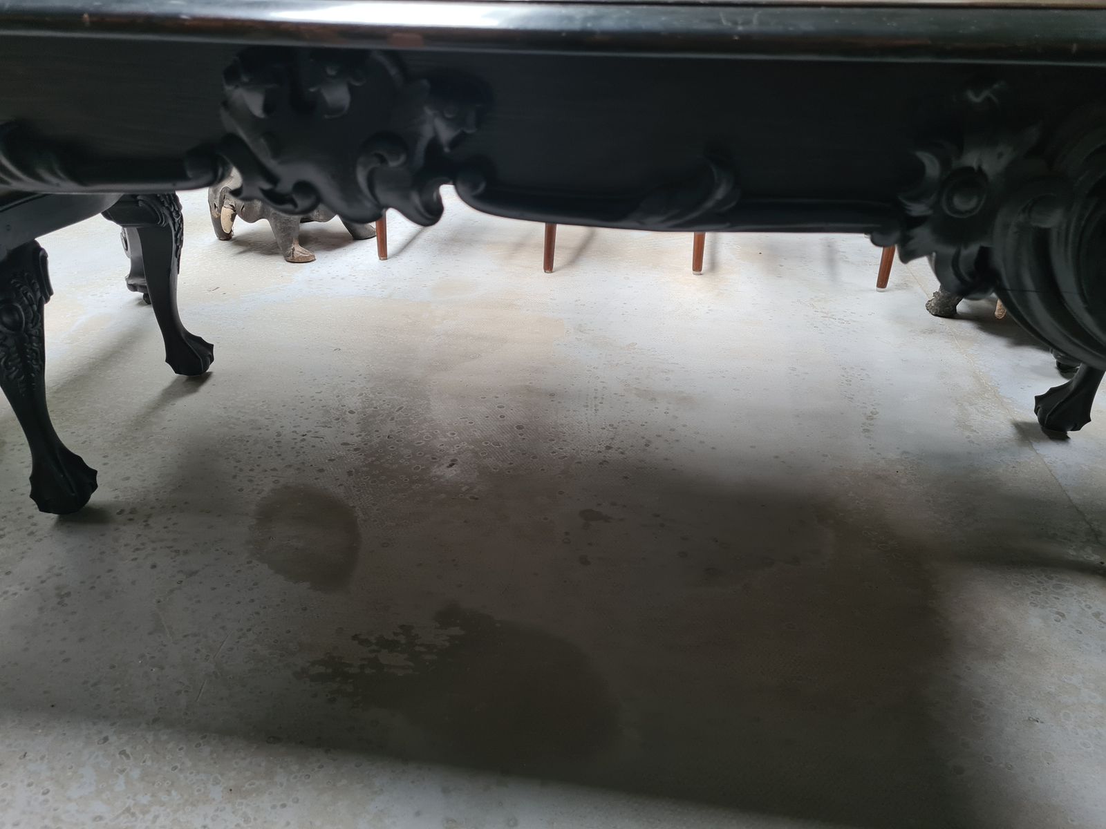 Grand Anglo Indian Colonial Teakwood Table With Leather Top | Handcrafted In Calcutta, Circa 1900 | Victorian Era Statement Piece photo Furniture