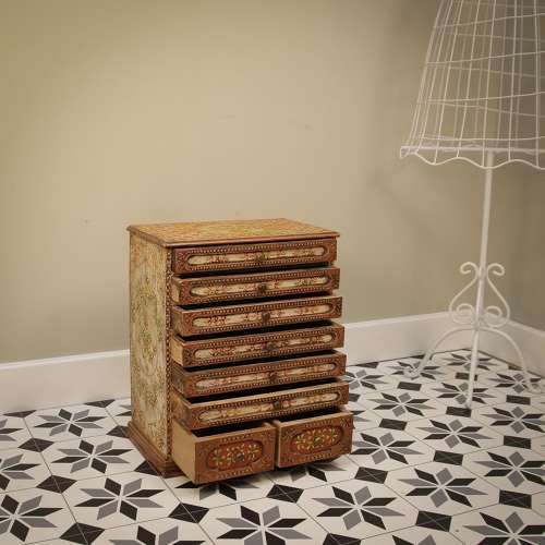 Indian Hand Crafted And Hand Decorated Wooden Spice Cabinet Chest photo Furniture
