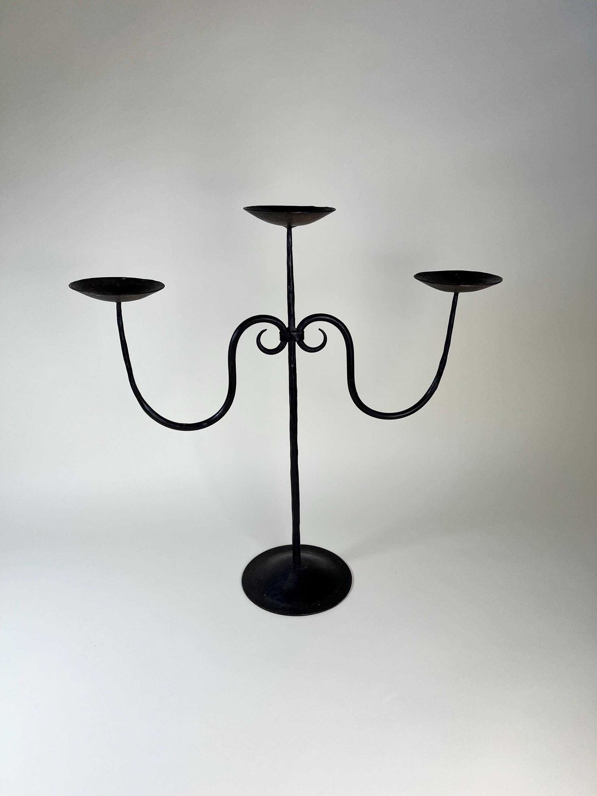 Vintage Neo Medieval Style Candelabra, Whimsical Wrought Iron Candle Holder, Modern Folk Style Lighting photo Home Decor