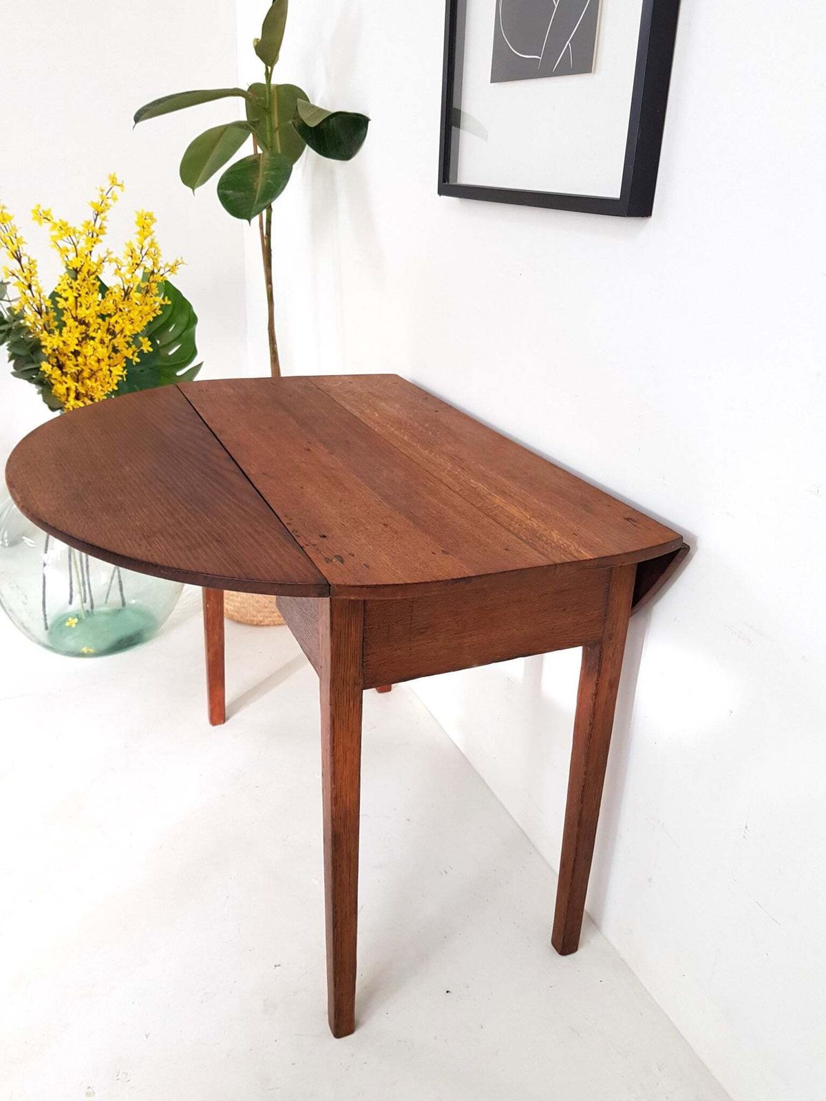 Antique Oak Dining Table / Gateleg Table   Solid Wood   1920s 1950s photo furniture