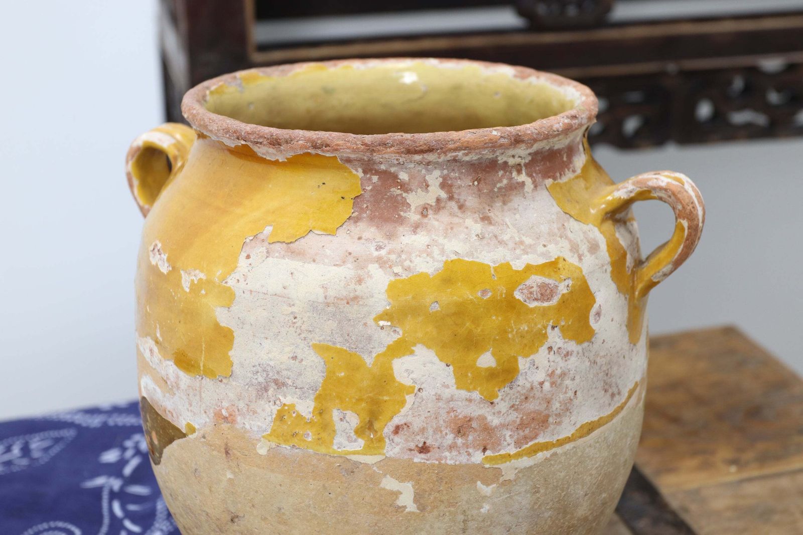 Early 19th Century Yellow French Confit Pot (2) photo for sale