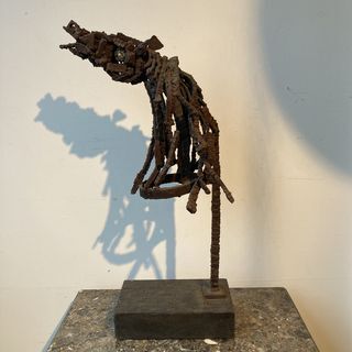 Horse Head Sculpture, 1970s, Vintage photo furniture