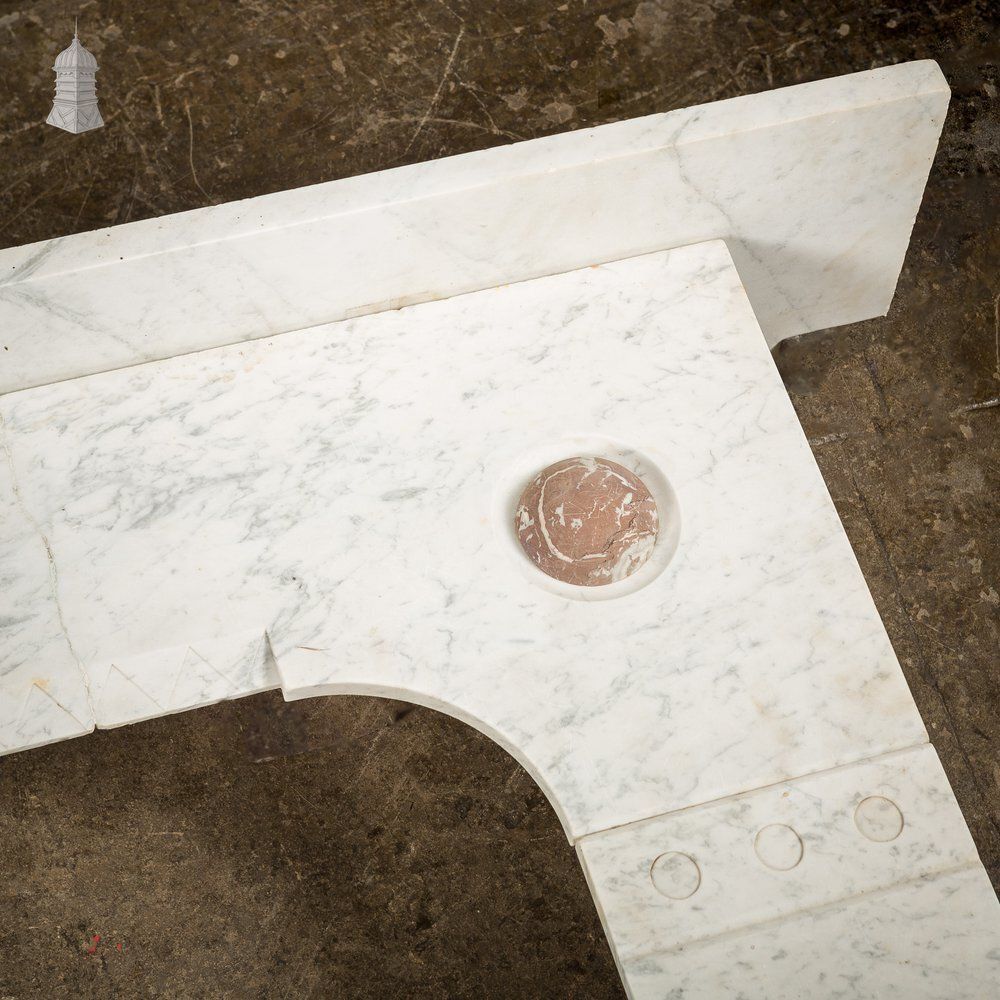 Marble Fireplace Surround, White. photo 1740.0
