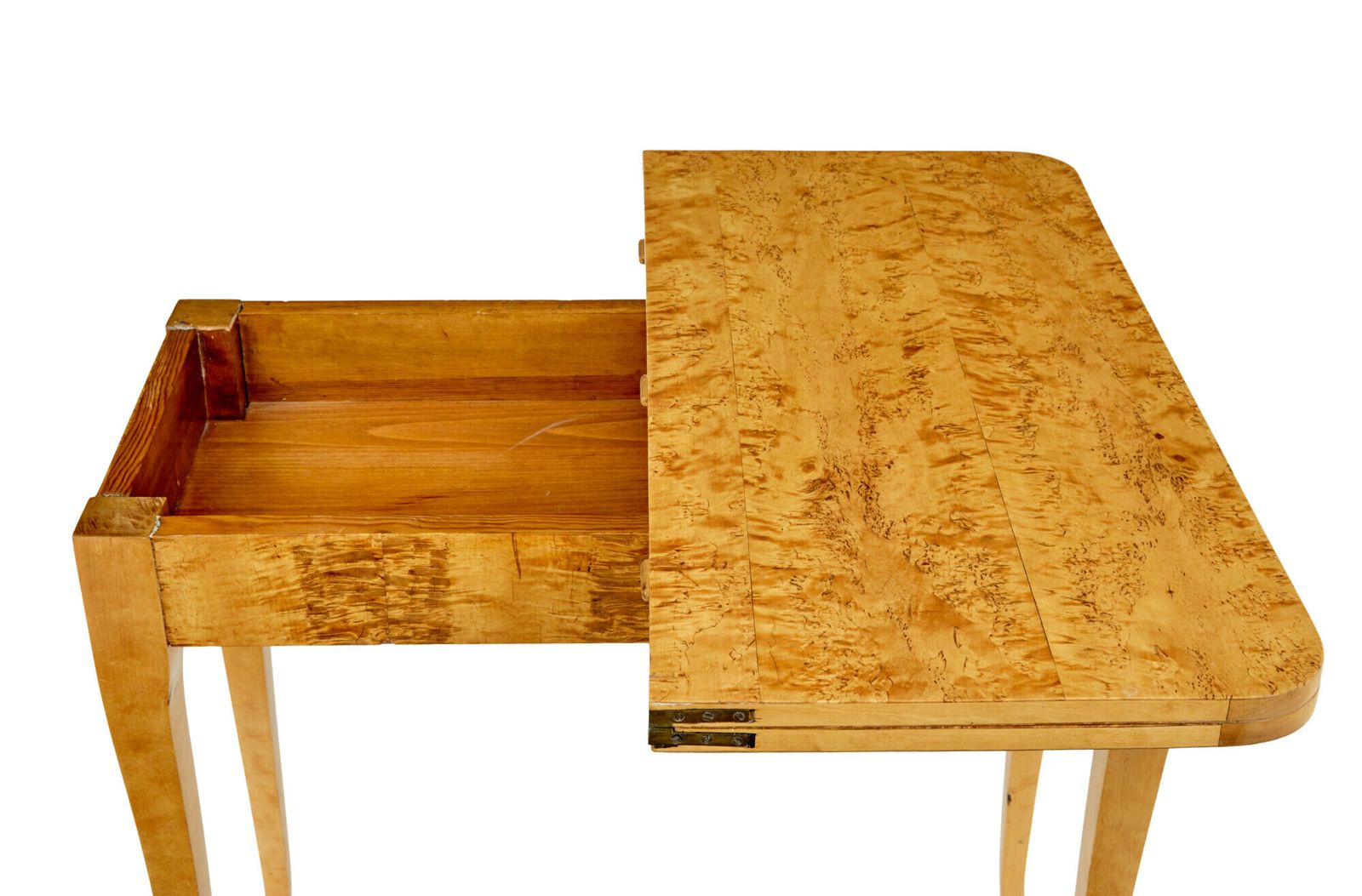 19th Century Swedish Burr Birch Tea Table photo vinterior