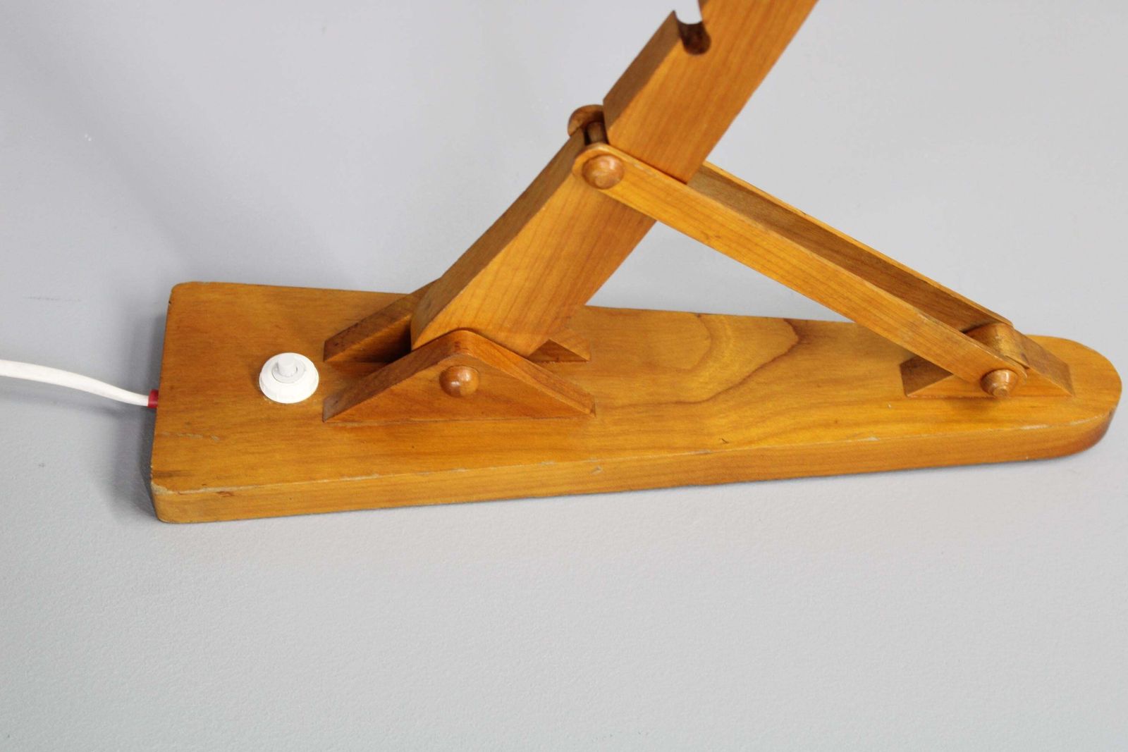 1960s Wall Wooden Lamp By Pokrok Zilina, Czechoslovakia photo vintage