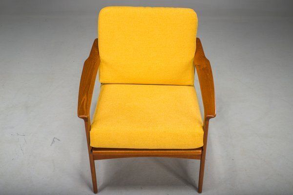 Mid Century Danish Lounge Chair In Teak Attributed To Ib Kofod Larsen, 1960s photo for sale