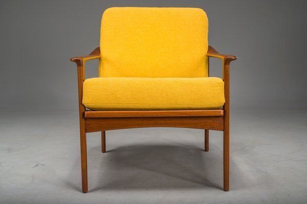 Furniture Mid Century Danish Lounge Chair In Teak Attributed To Ib Kofod Larsen, 1960s photo