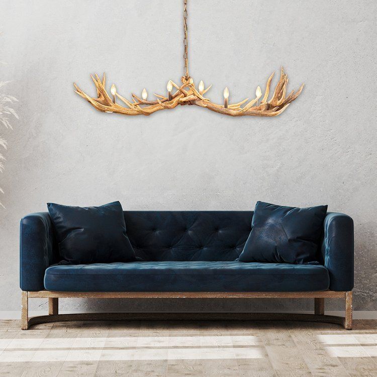 Rustic Antler Chandelier   Medium Rustic Lighting For Dining Areas   De270 photo 1995.0