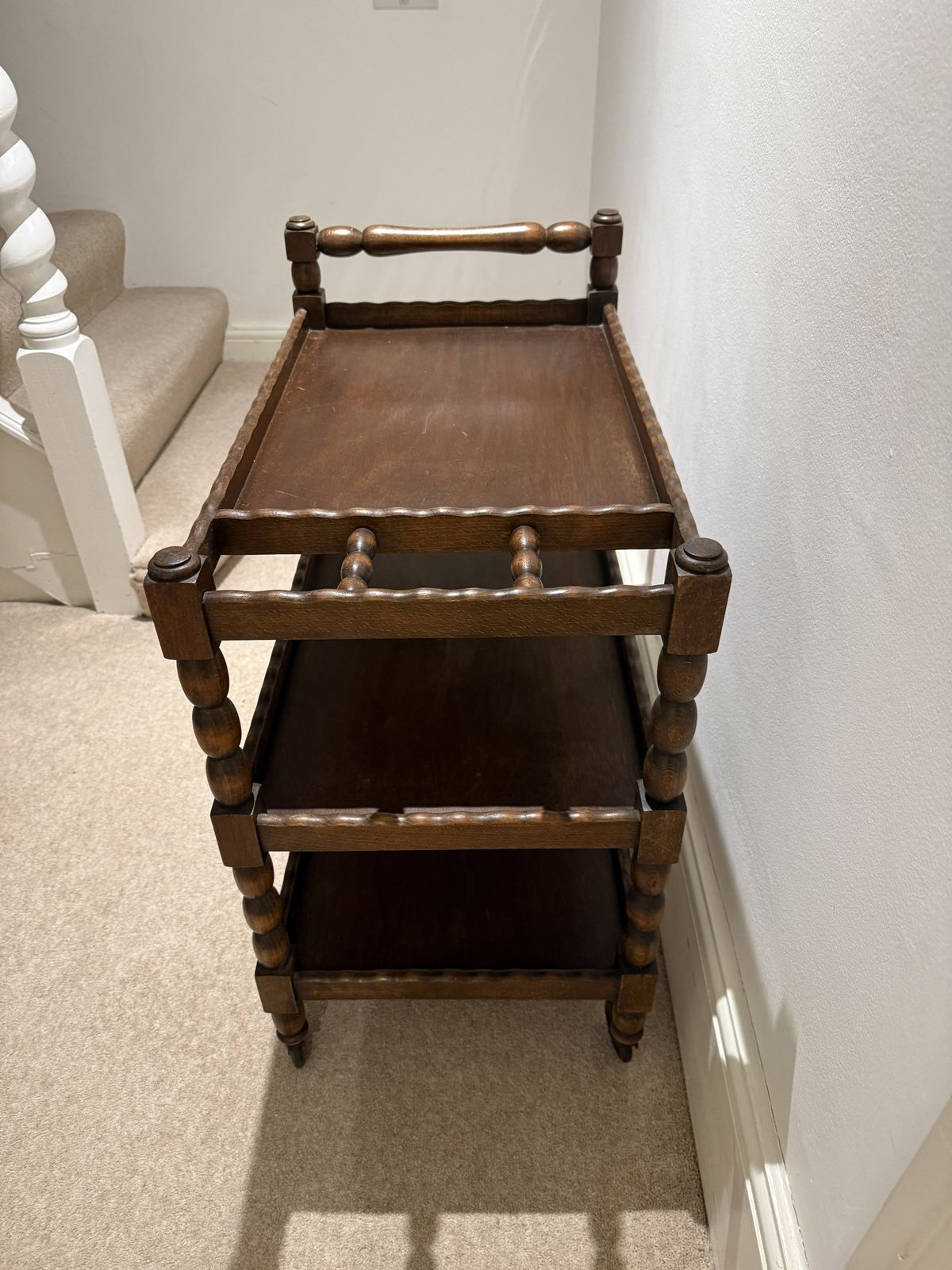 Beautiful Antique French Style Bobbin Drinks Trolley photo for sale