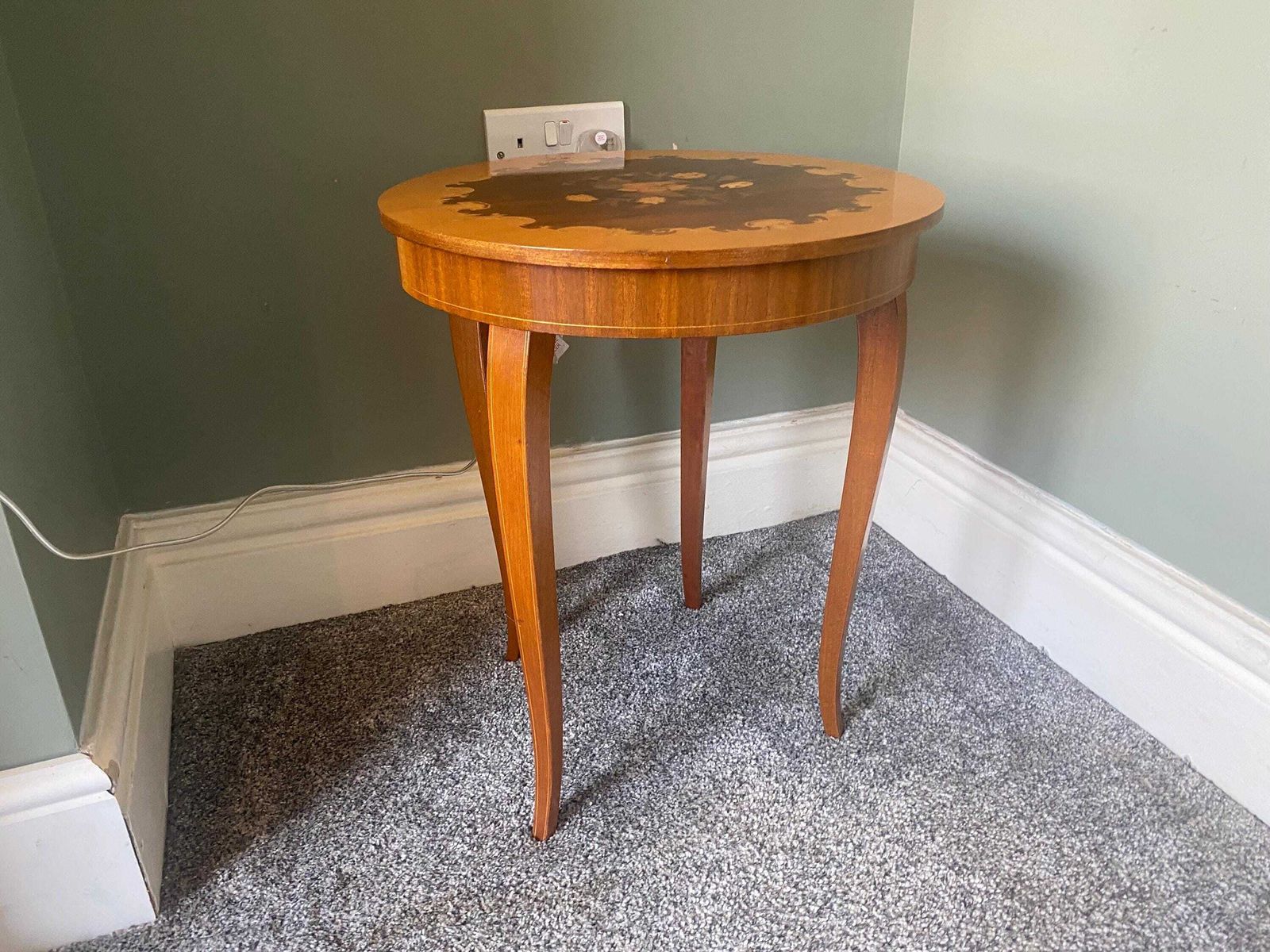 Musical Marquetry Side Table, Sewing Table,Plant Stand, Occasional Table photo Furniture