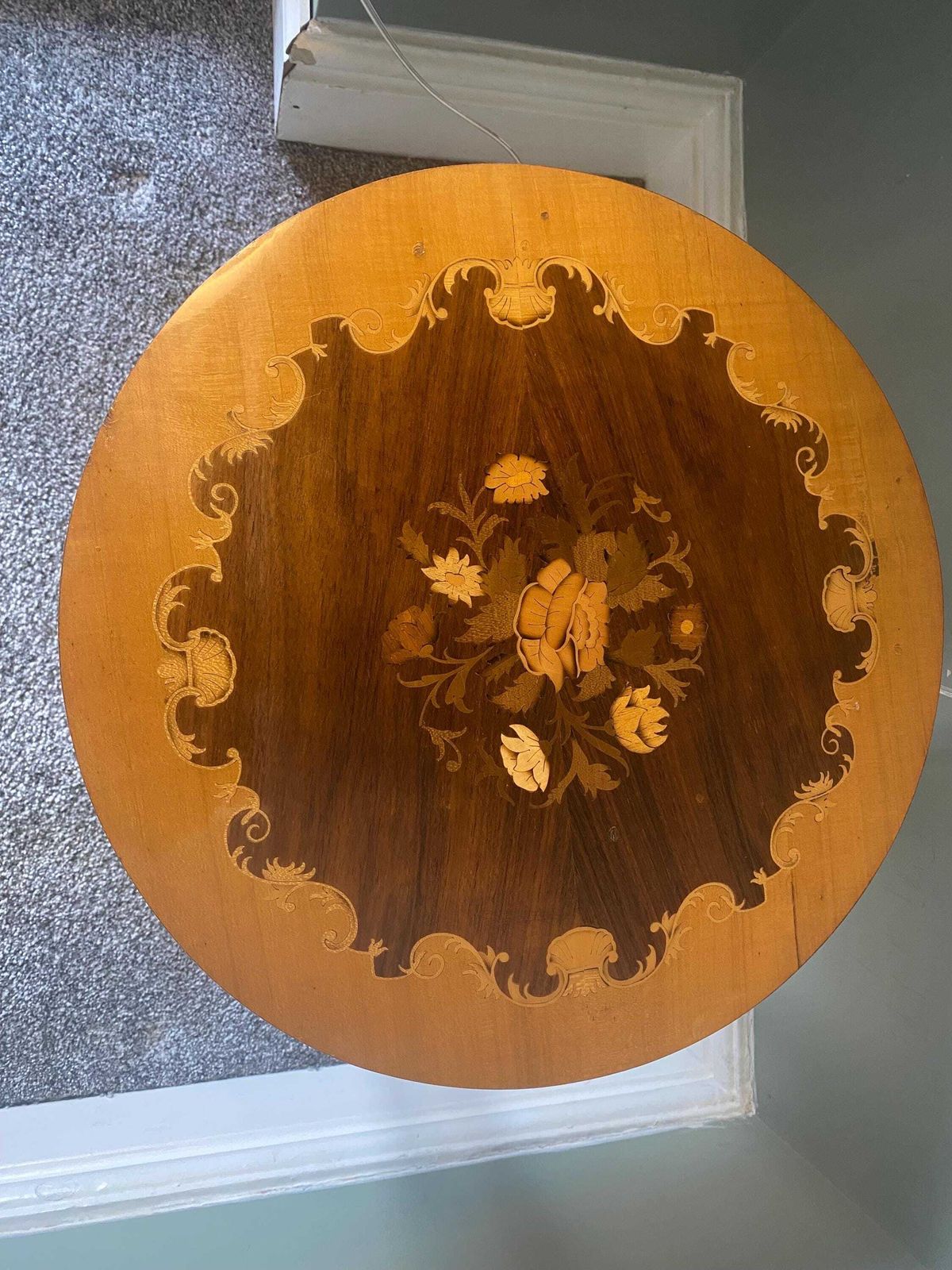 photo for sale Musical Marquetry Side Table, Sewing Table,Plant Stand, Occasional Table