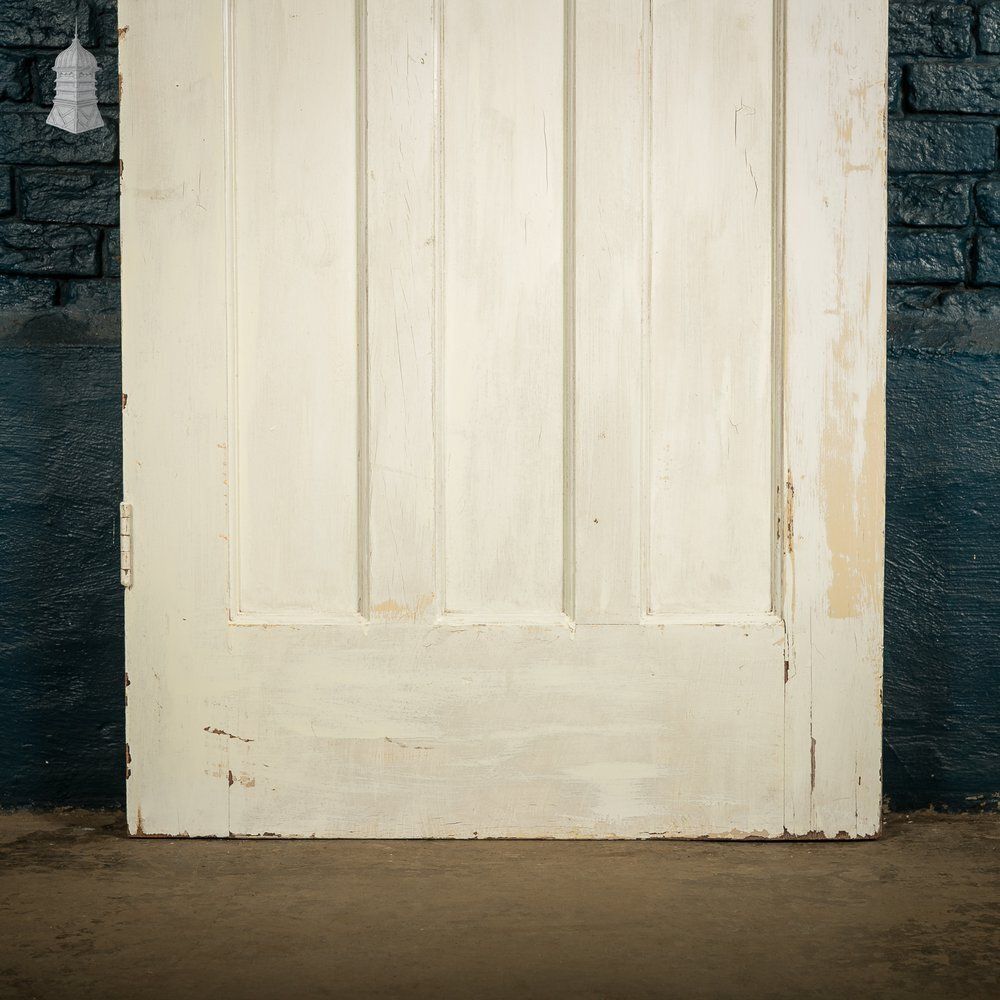 1930s Panelled Door, 4 Panels   White Painted And Faux Woodgrain photo Home Fixtures