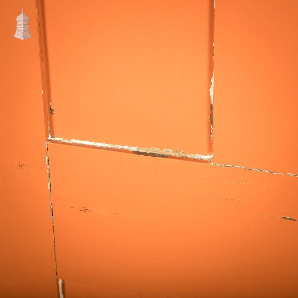 Reclaimed 4 Panel Door – Distressed Orange & Black Paint, Suffolk Latch photo buy