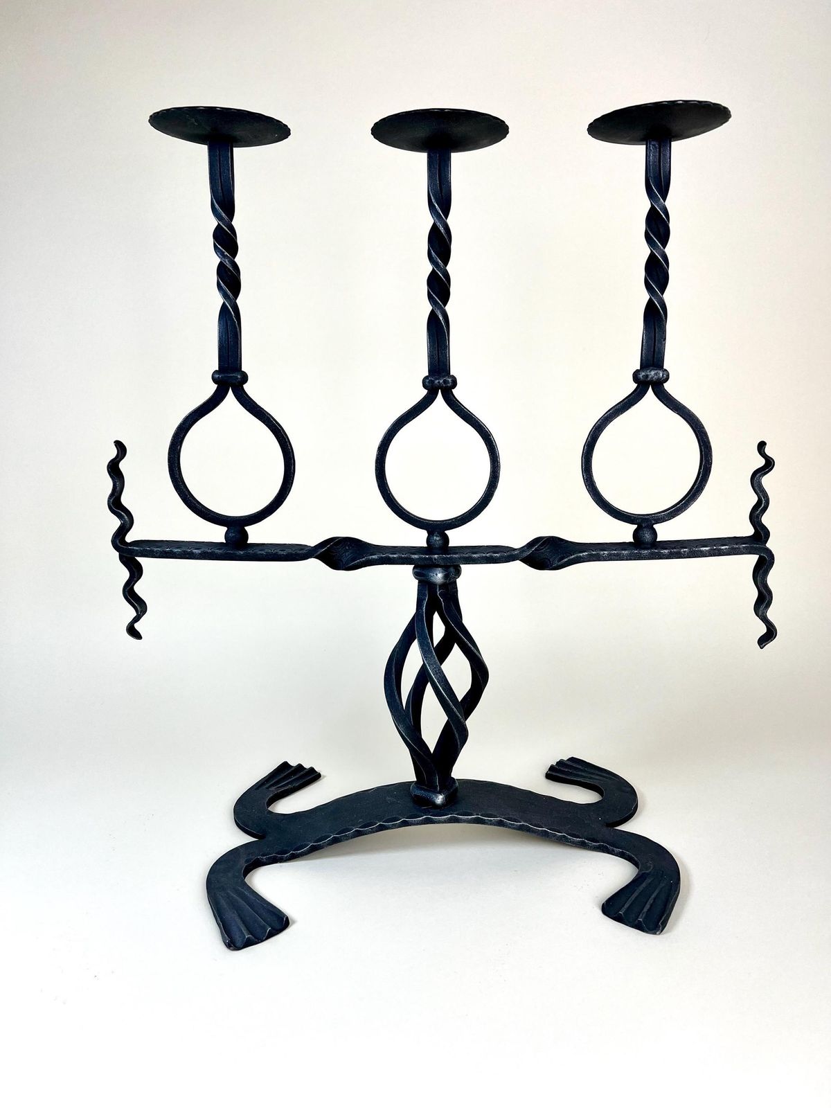 Whimsical Medieval Style Candle Holder, Iron Candelabra, Medieval Modern Style Lighting photo vinterior