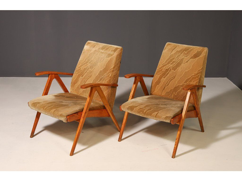 Pair Of Czechoslovak Armchairs, 1960's photo furniture