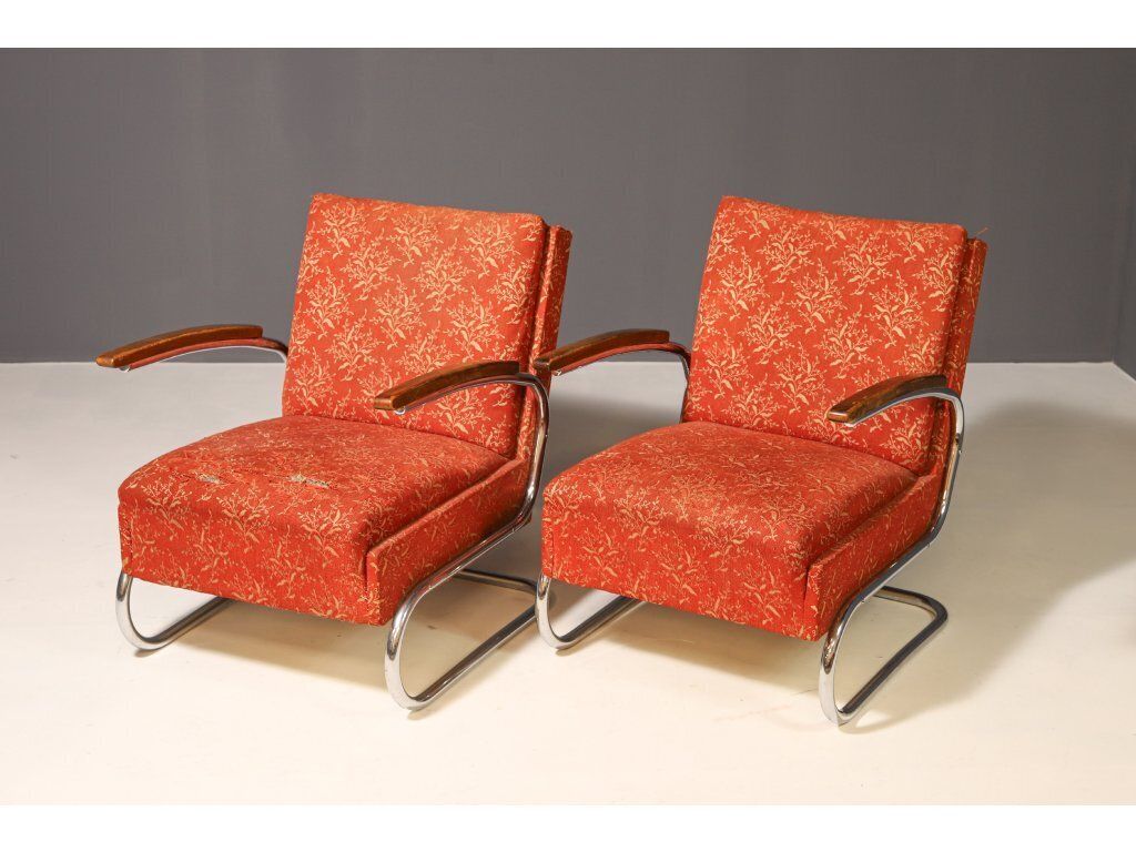 Furniture Functionalist Upholstered Armchair By Mücke Melder | 1930s, Czechoslovakia photo