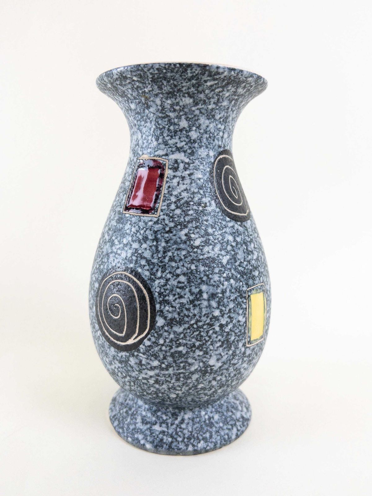 West German Pottery Vase By Scheurich & Greulich   1950s Mid Century Ceramic Vase   Atomic Age Design photo for sale