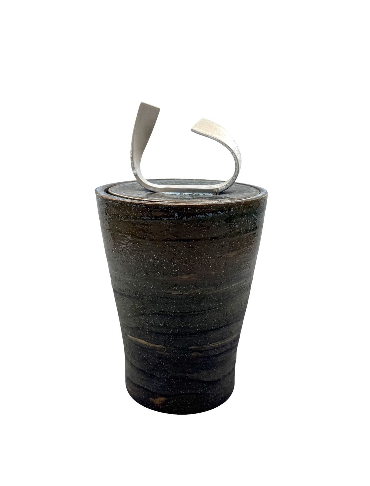 Mid Century Modern Style Dark Green Artistic Ceramic Vase, Gabriele Bucci Italy Ca. 2000s photo buy