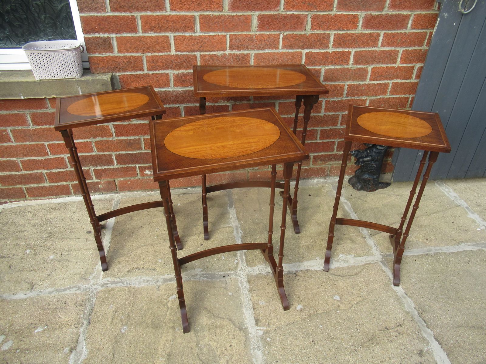 Mahogany  And Maple   Nest Of Four Tables   1920s photo buy