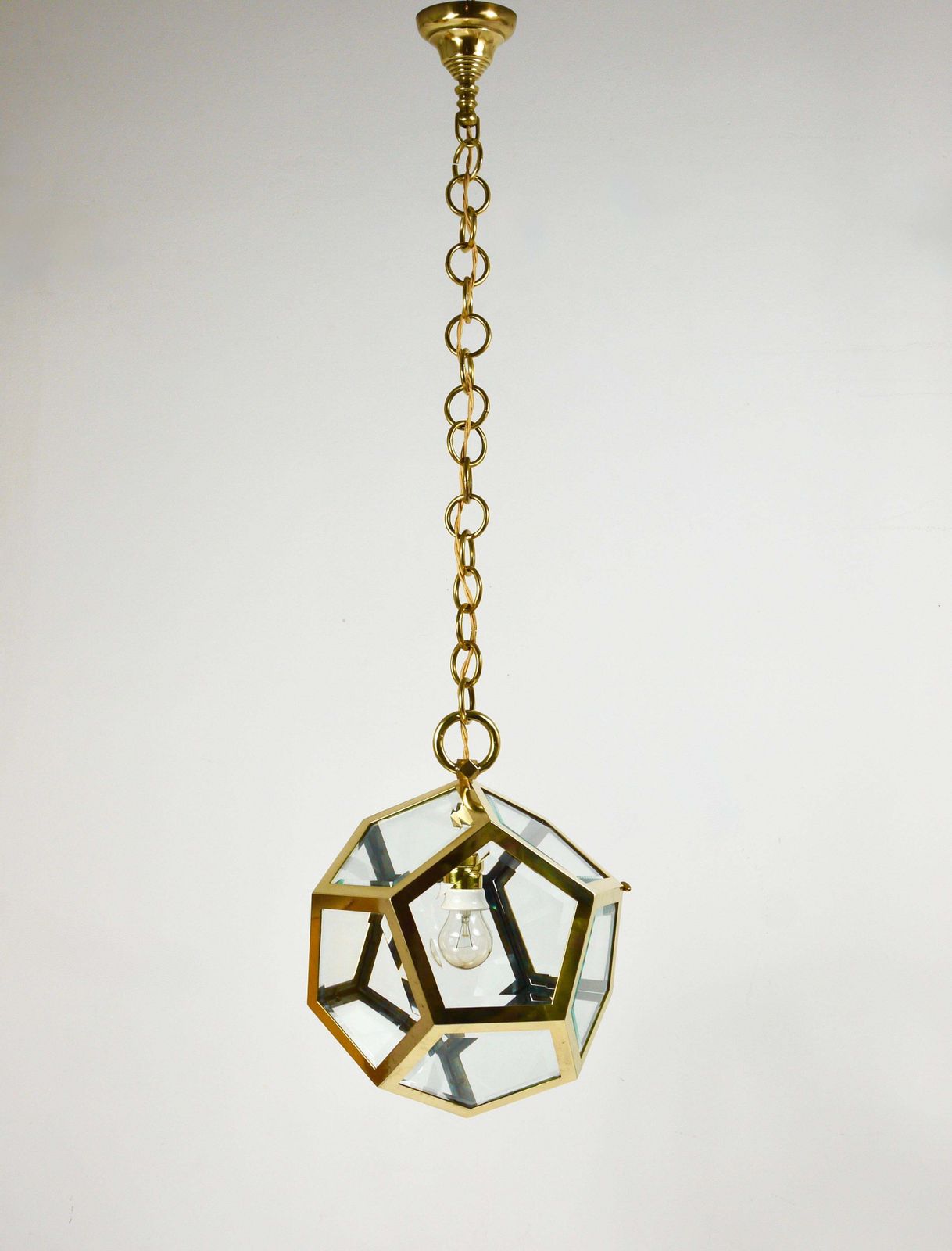 Adolf Loos Dodekaeder Pendant Lamp Chandelier, Friedrich Otto Schmidt, 1900s photo furniture