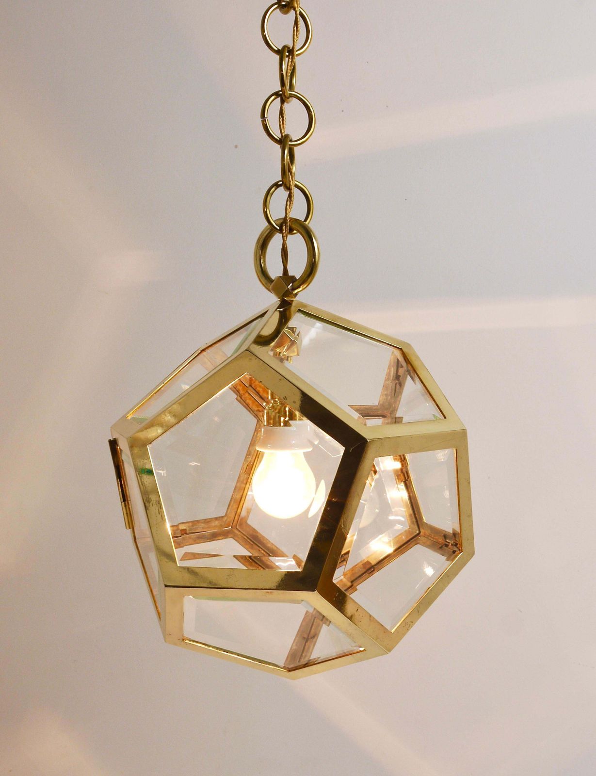 Adolf Loos Dodekaeder Pendant Lamp Chandelier, Friedrich Otto Schmidt, 1900s photo for sale