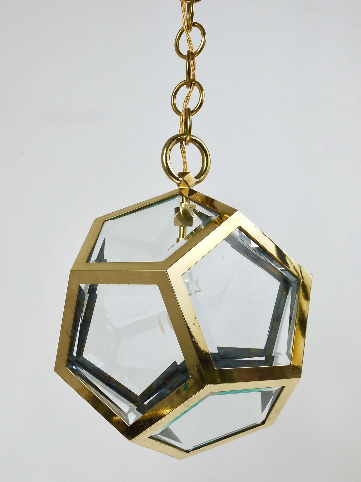 Adolf Loos Dodekaeder Pendant Lamp Chandelier, Friedrich Otto Schmidt, 1900s photo buy