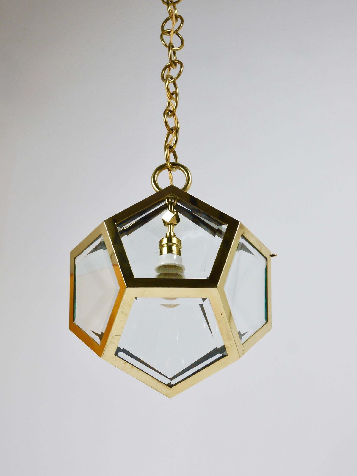 photo for sale Adolf Loos Dodekaeder Pendant Lamp Chandelier, Friedrich Otto Schmidt, 1900s