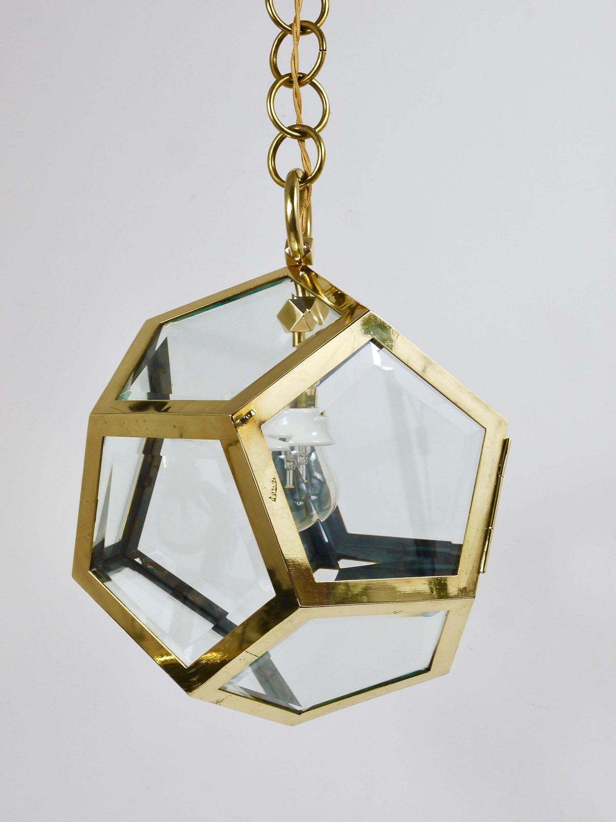 photo vintage Adolf Loos Dodekaeder Pendant Lamp Chandelier, Friedrich Otto Schmidt, 1900s