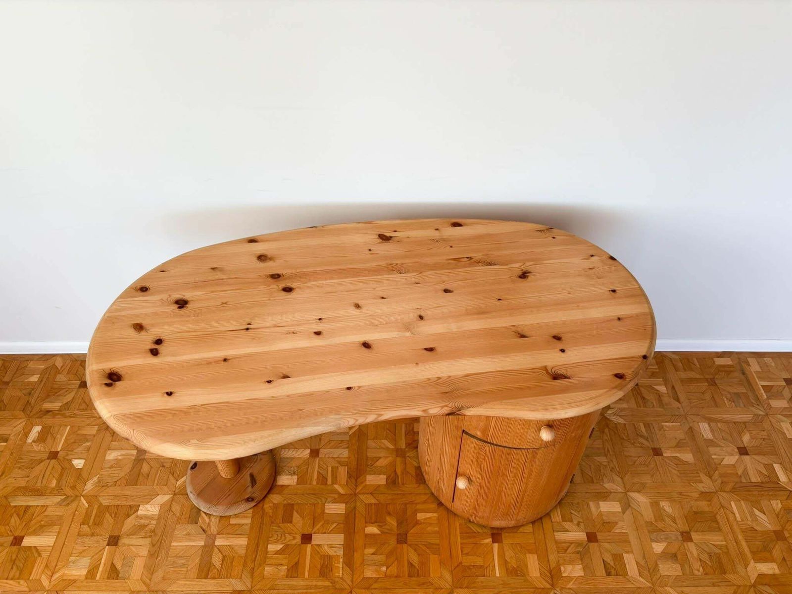 Kidney Shaped Design Desk By C. F. Christensen Silkeborg, Denmark 1970 photo furniture