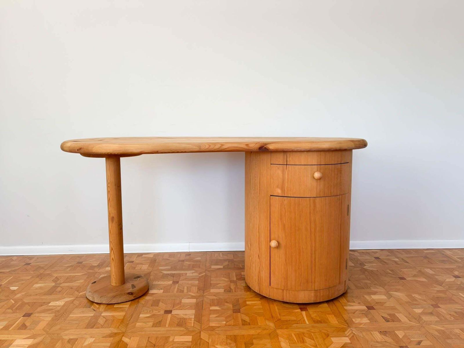 Kidney Shaped Design Desk By C. F. Christensen Silkeborg, Denmark 1970 photo Furniture
