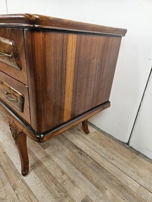 Mid Century Walnut Chest Of Drawers With Glass Top, 1950 photo Furniture