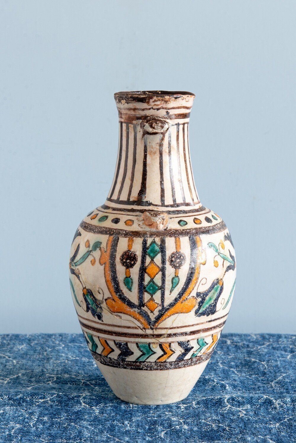Tunisian Pottery, Qallalin Vase, 18th Century photo Home Decor