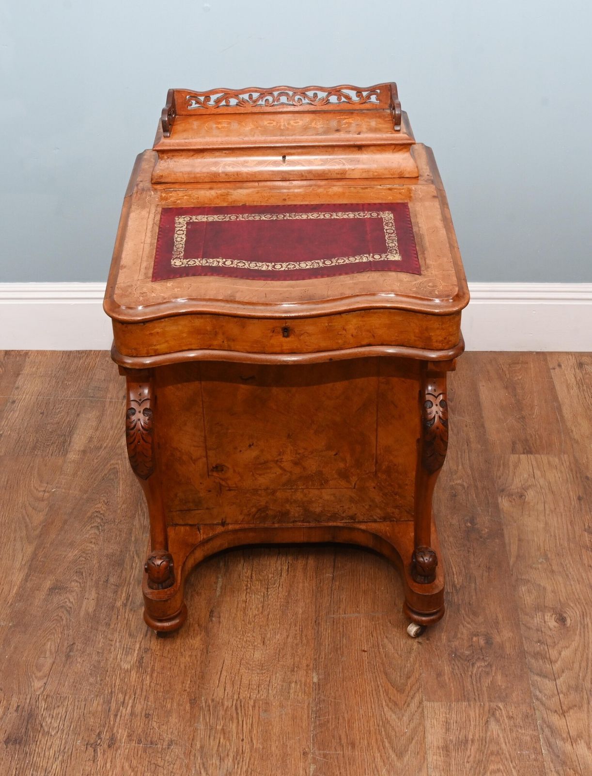 Victorian Davenport Desk Burr Walnut 1860 photo 1400.0